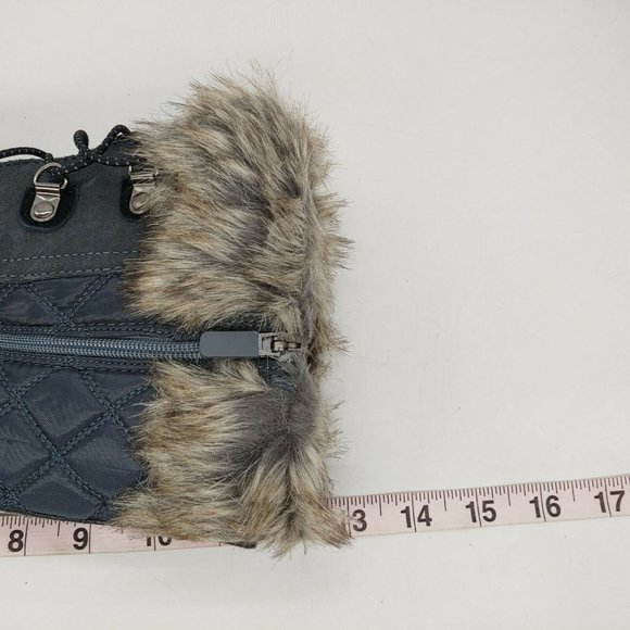 Lands End Womens Alpine Fur Cuff Snow Boots Gray 7 - Picture 9 of 11